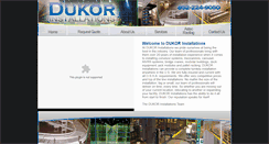 Desktop Screenshot of dukorinstallations.com