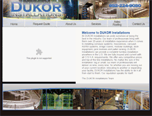 Tablet Screenshot of dukorinstallations.com